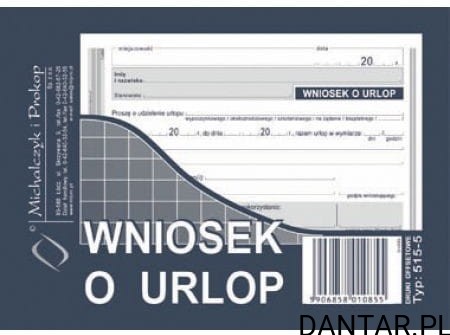 Druk wniosek o urlop a6 515-5