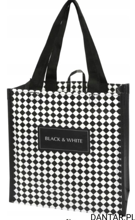 Torba na zakupy 26x15x27cm BLACK AND WHITE