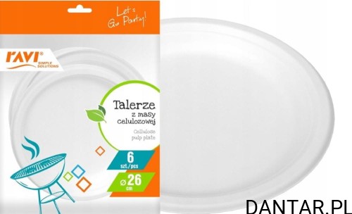 Talerz papierowy z masy celulozowej 26cm a6