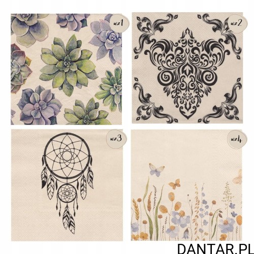 Serwetki fantasia 33x33 natural collection a20