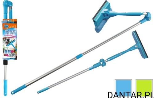 Ściągaczka zmywak do szyb z mikrofibry obrotowo-teleskopowy 80-160cm 41321