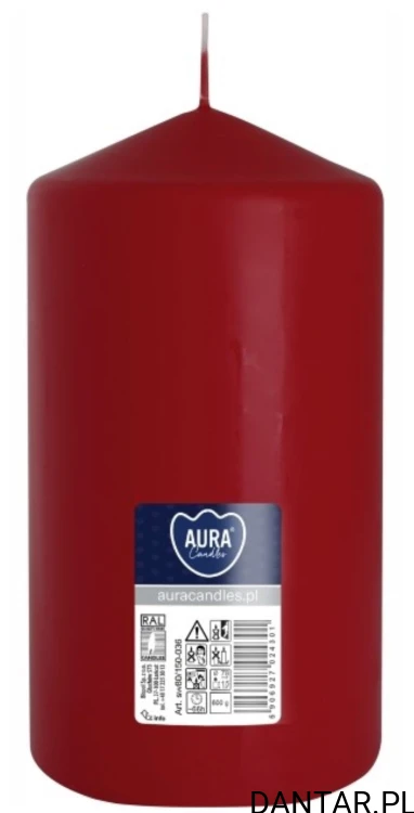 Świeca walec 80x150 burgund a1/6