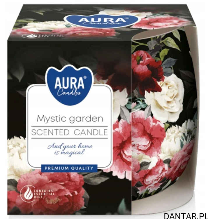 Świeca zapachowa w szkle Aura mistyczny ogród a1/6