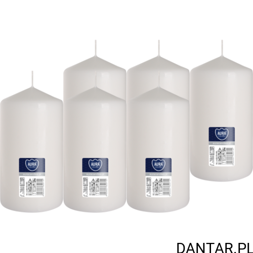 Świeca walec 80x150 biała a1/6