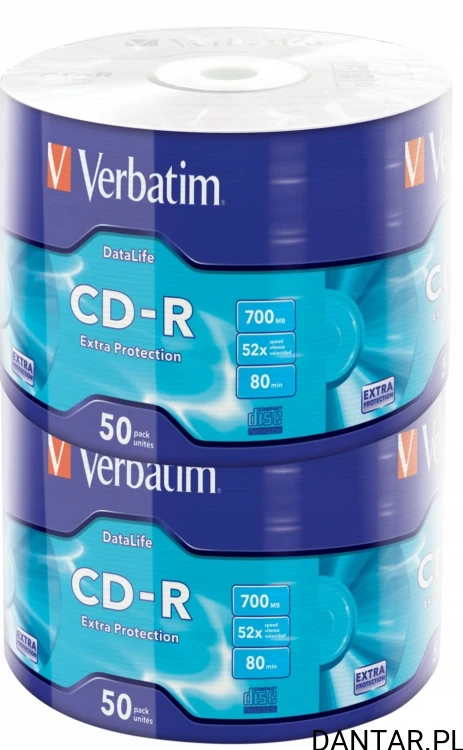 Płyta CD-R 700mb x52 a1/100 Verbatim