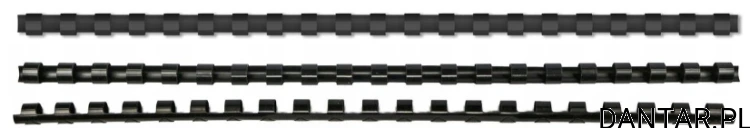 Grzbiety do bindownicy 8mm czarne Titanum a100