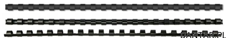 Grzbiety do bindownicy 10mm czarne Titanum a100