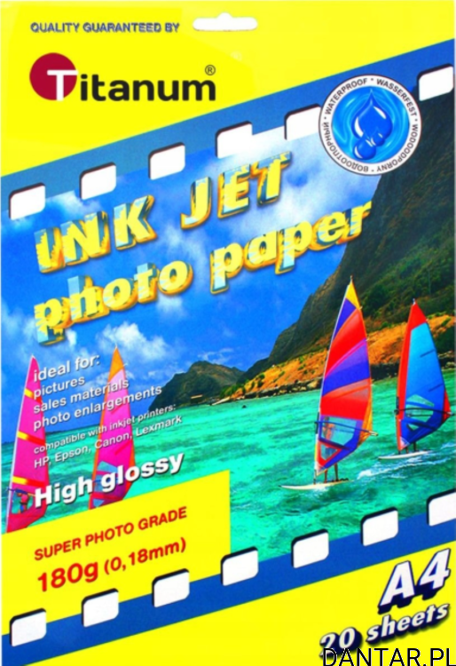 Papier fotograficzny A4 błyszczący Titanum 180g a20