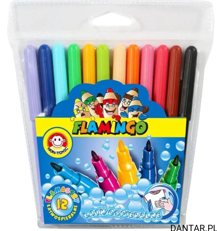 Flamastry łatwospieralne Flamingo a12