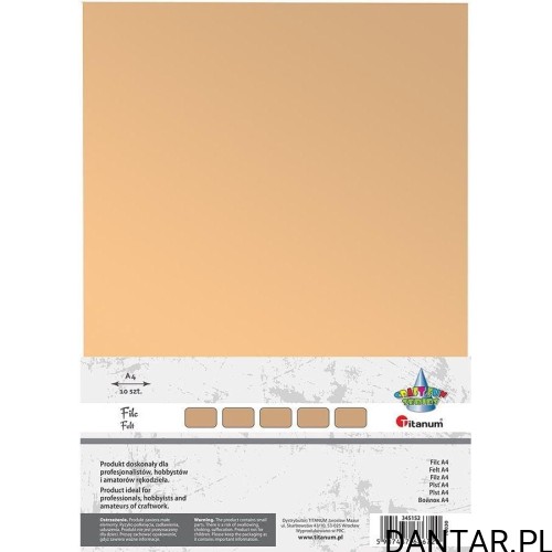 Filc dekoracyjny A4 2mm cielisty Titanum a10/1