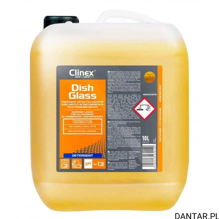 Clinex Dish glass 10l preparat do mycia naczyń szklanych w zmywarkach gastronomicznych