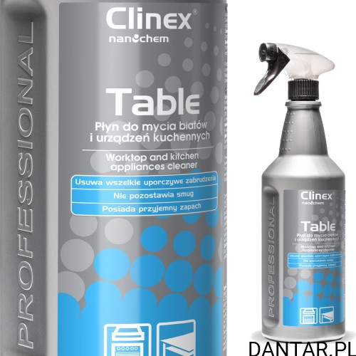 CLINEX TABLE 1l PŁYN DO BLATÓW I URZĄDZEŃ KUCHENNYCH