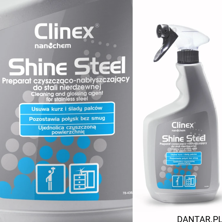 Clinex Shine steel 650ml - stal nierdzewna z połyskiem a1/12