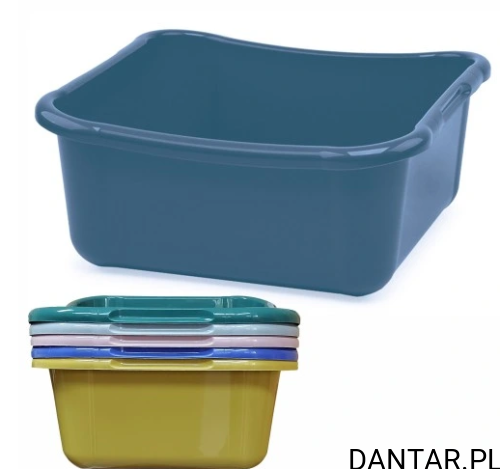 Miska plastikowa kwadratowa 8l mix kolorów Jagiełło 0319