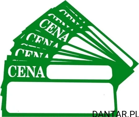 Cenówki kartonikowe zielona listwa a100