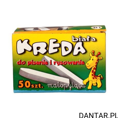 Kreda szkolna B1 biała małopyląca a50