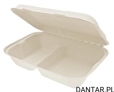 Pojemnik obiadowy 2-dzielny BIO z trzciny cukrowej 250x166x60 PTC 29532 a50/4