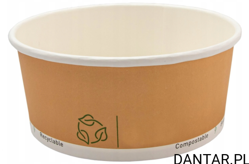 Pojemnik sałatkowy papierowy kraft 750ml Love Nature a50/6 29983