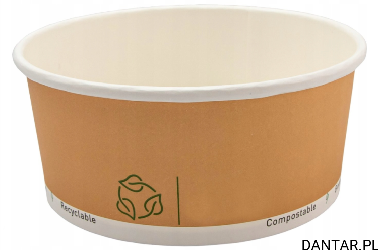 Pojemnik sałatkowy papierowy kraft 750ml Love Nature a50/6 29983