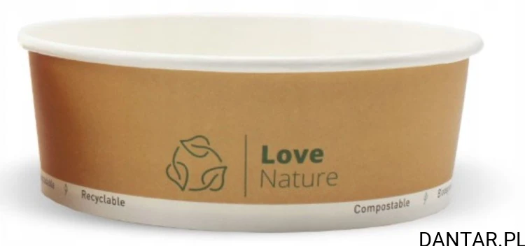 Pojemnik sałatkowy papierowy kraft 1300ml Love Nature a50/6 29990