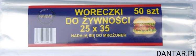 Woreczki do żywności transparentne 25x35 LDPE a50