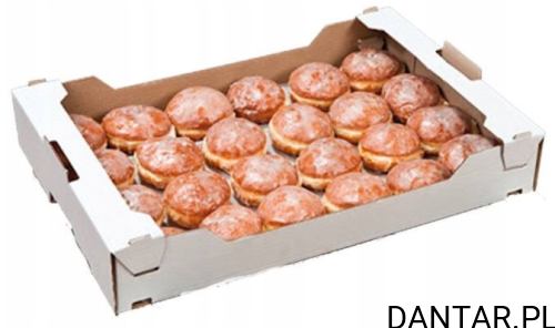 Karton 39x29x8 cukierniczy na pączki nadruk a1/50