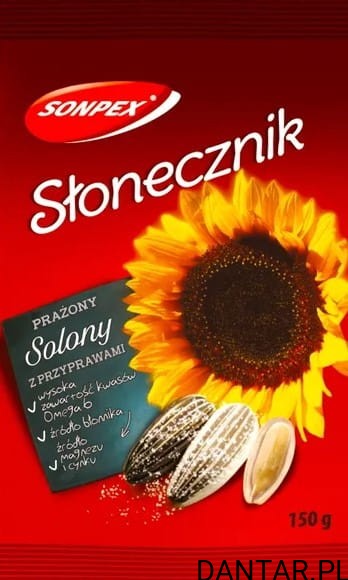 Słonecznik pasiak solony czerwony 150g Sonpex a25