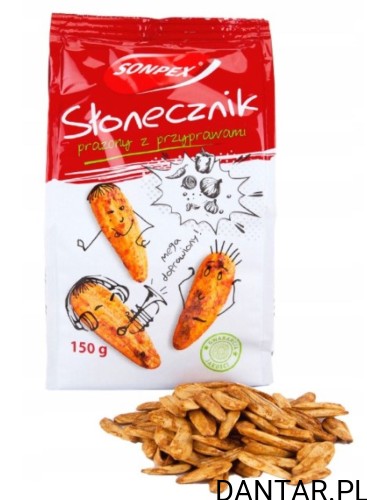 Słonecznik prażony z przyprawami mega kartonik 150g Sonpex a16