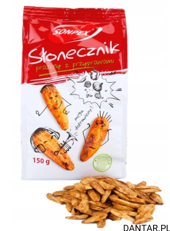 Słonecznik prażony z przyprawami mega kartonik 150g Sonpex a16