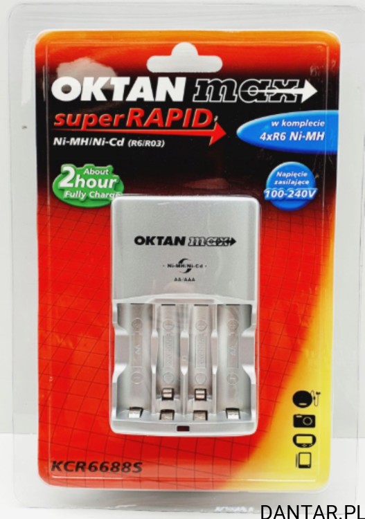 Ładowarka do akumulatorków Oktan max KCR6688S