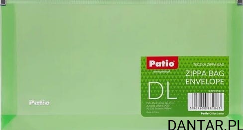 Koperta DL PP na dokumenty zippa bag zielona Patio a1/6
