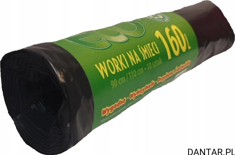 Worki 160l na śmieci czarne ECO LD a10/20
