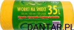 Worki 35l na śmieci żółty LD ECO a50/20