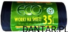 Worki 35l na śmieci czarne LD ECO a50/20