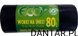 Worki 80l na śmieci czarny LD ECO a25/20