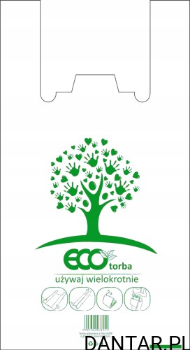 Reklamówka zrywka 30x55 eco gruba 51my a50/10