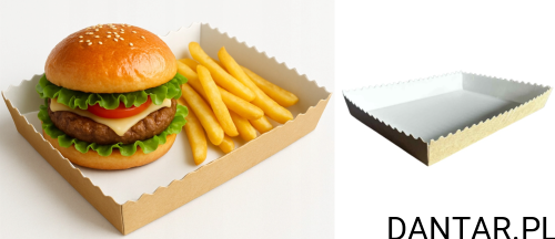 Tacka papierowa falbanka snack tray 20x14x3 ABC-PAK a50/6