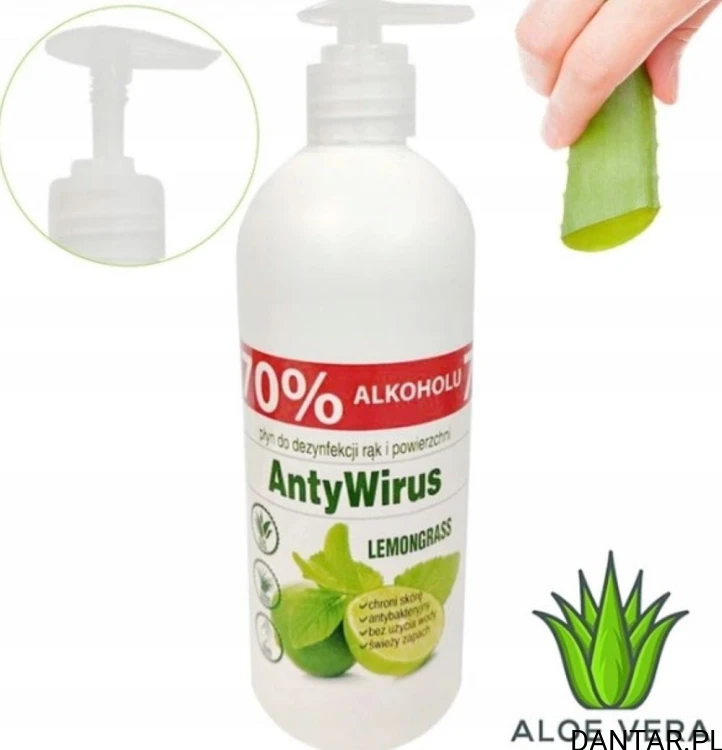 Kala 500ml AntyWirus lemon  płyn do dezynfekcji rąk i powierzchni a1/12