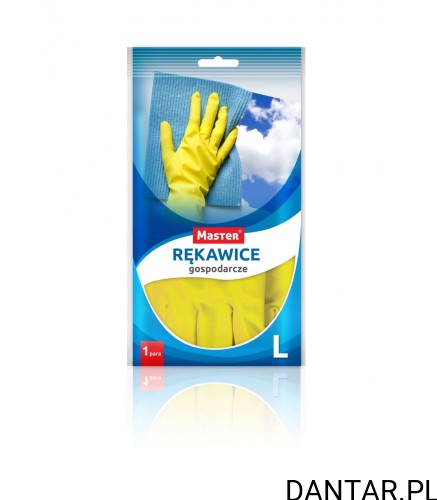 Rękawice gumowe "L" MASTER S438 a1 ŻÓŁTE