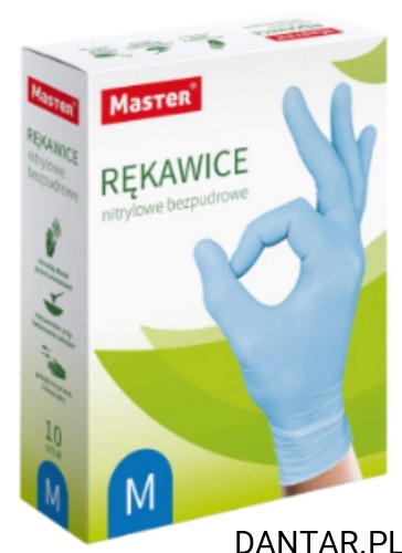 Rękawice nitrylowe M niebieskie Master a10