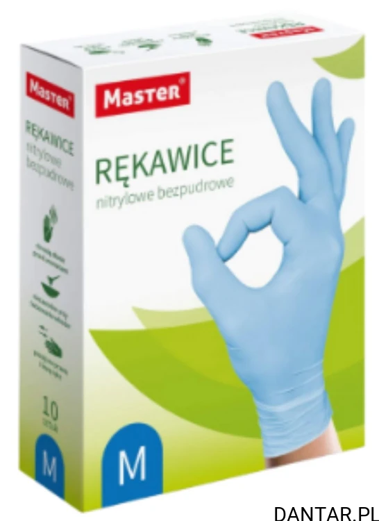 Rękawice nitrylowe M niebieskie Master a10