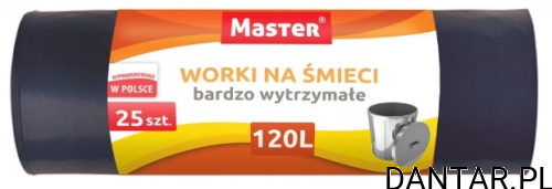 Worki 120l na śmieci czarne LD Master a25/15