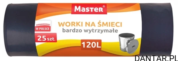 Worki 120l na śmieci czarne LD Master a25/15