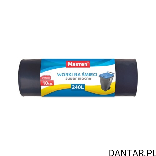 Worki na śmieci czarne 240L MASTER 120X150 LD S-028 a10/10