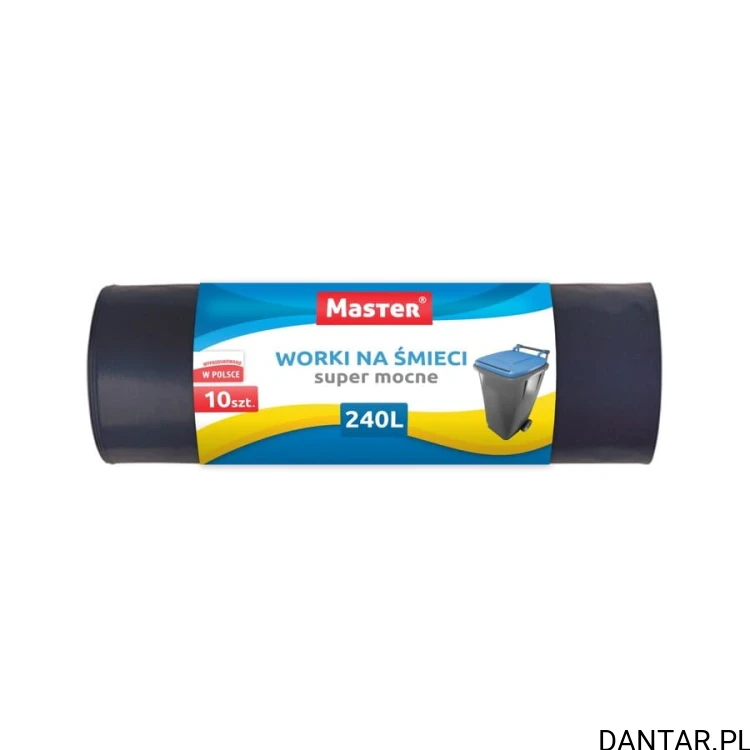 Worki na śmieci czarne 240L MASTER 120X150 LD S-028 a10/10