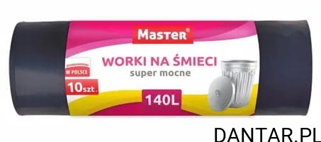 Worki 140l na śmieci czarne Master S-026 a10/12