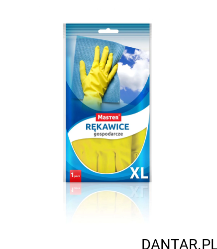 Rękawice gumowe rozm. XL żółte Master S-439 a1 