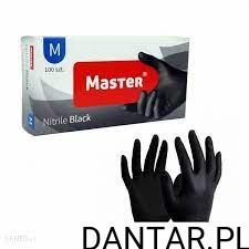 Rękawice nitrylowe M czarne pride Master  a100/10