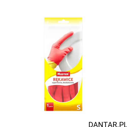 Rękawice gumowe rozm. S dwukolorowe Master a1/12