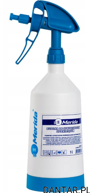 Butelka pusta ze spryskiwaczem spieniającym 1l wyskalowana Merida BT3